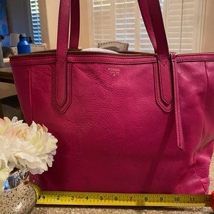 Fossil Leather Tote